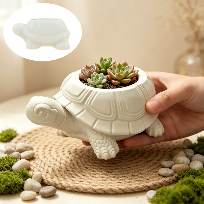 Turtle shaped succulent plant  - Potsticker Mold review and price
