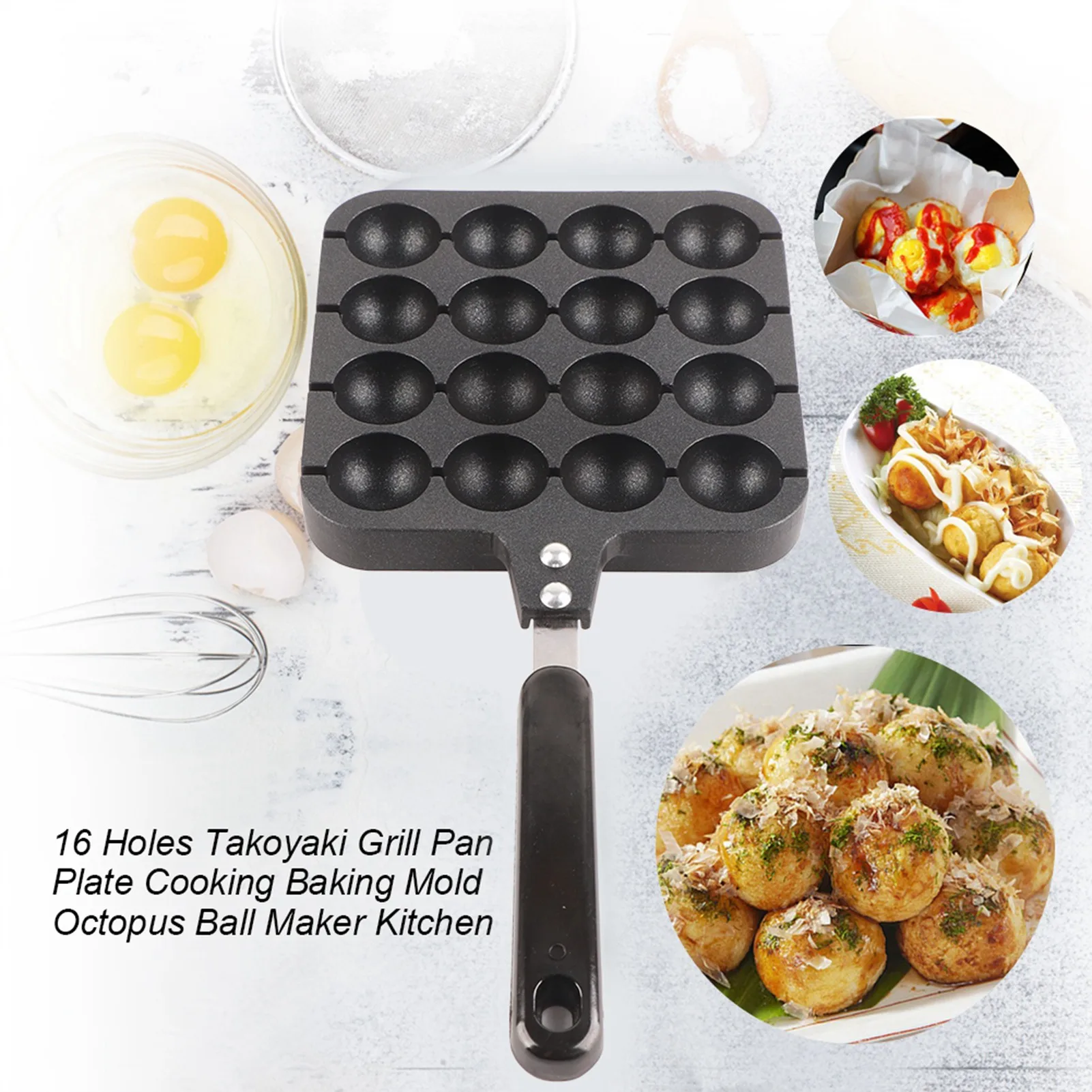 16 Holes Takoyaki Maker Non-St - Takoyaki Grill Plate review and price